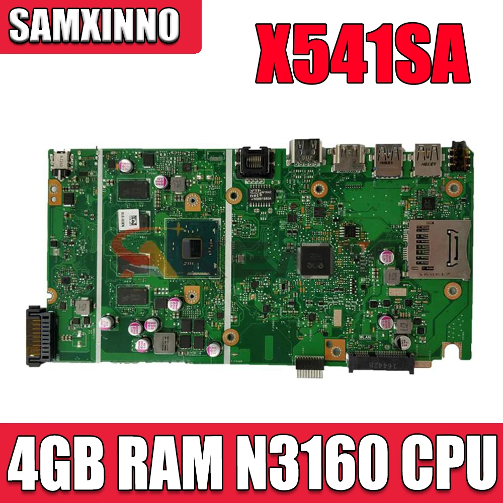 X541SA Motherboard For ASUS X541SA F541S Laptop Motherboard X541SA Mainboard REV2.0 4GB RAM N3160 CPU original Test
X541SA Motherboard For ASUS X541SA F541S Laptop Motherboard X541SA Mainboard REV2.0 4GB RAM N3160 CPU original Test