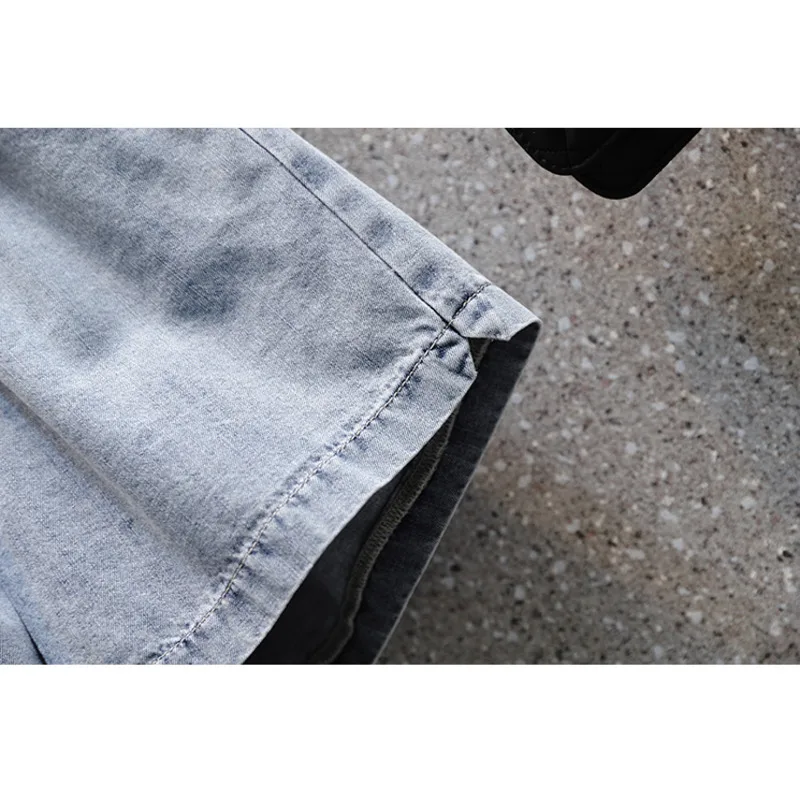Nkandby Summer Plus Size Denim Shorts Women's High Waist Wide Leg Tencel Street Style Shorts Oversize Loose Knee-length Pants
Nkandby Summer Plus Size Denim Shorts Women's High Waist Wide Leg Tencel Street Style Shorts Oversize Loose Knee-length Pants