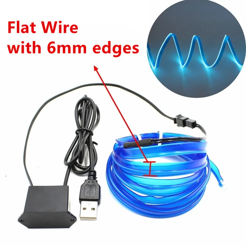 1M/2M/3M/5M/10M EL Wire 5V USB LED Strip Rope Tube Neon Light Glow Flat Edge Car Interior Atmosphere Decor Lamp Decorated Prop
1M/2M/3M/5M/10M EL Wire 5V USB LED Strip Rope Tube Neon Light Glow Flat Edge Car Interior Atmosphere Decor Lamp Decorated Prop