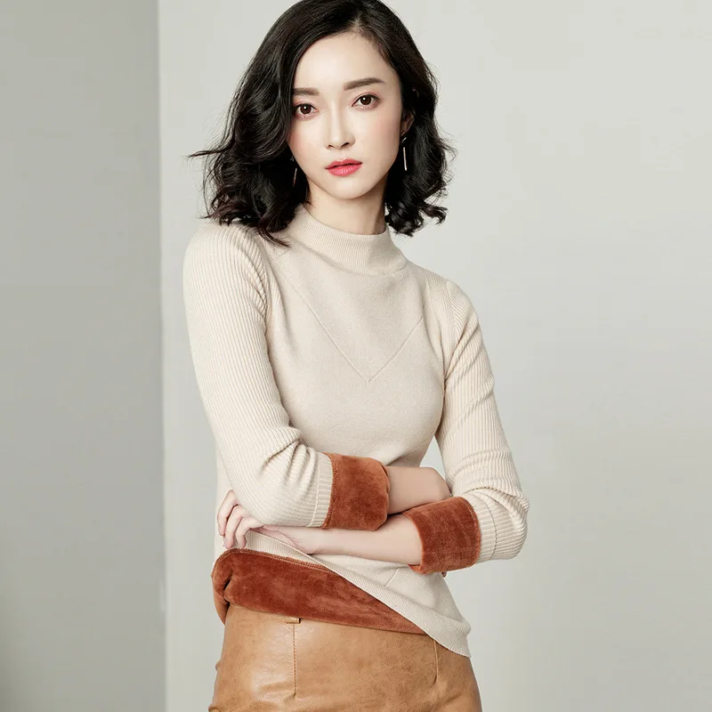 Женская одежда, новинка 2020, Лидер продаж, высококачественный плотный бархатный Модный облегающий базовый свитер, женское уличное пальто дл... 
Женская одежда, новинка 2020, Лидер продаж, высококачественный плотный бархатный Модный облегающий базовый свитер, женское уличное пальто дл...