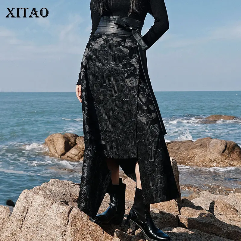Женские Жаккардовые юбки XITAO, винтажные Асимметричные черные юбки с высокой талией, универсальные юбки JL0237
Женские Жаккардовые юбки XITAO, винтажные Асимметричные черные юбки с высокой талией, универсальные юбки JL0237