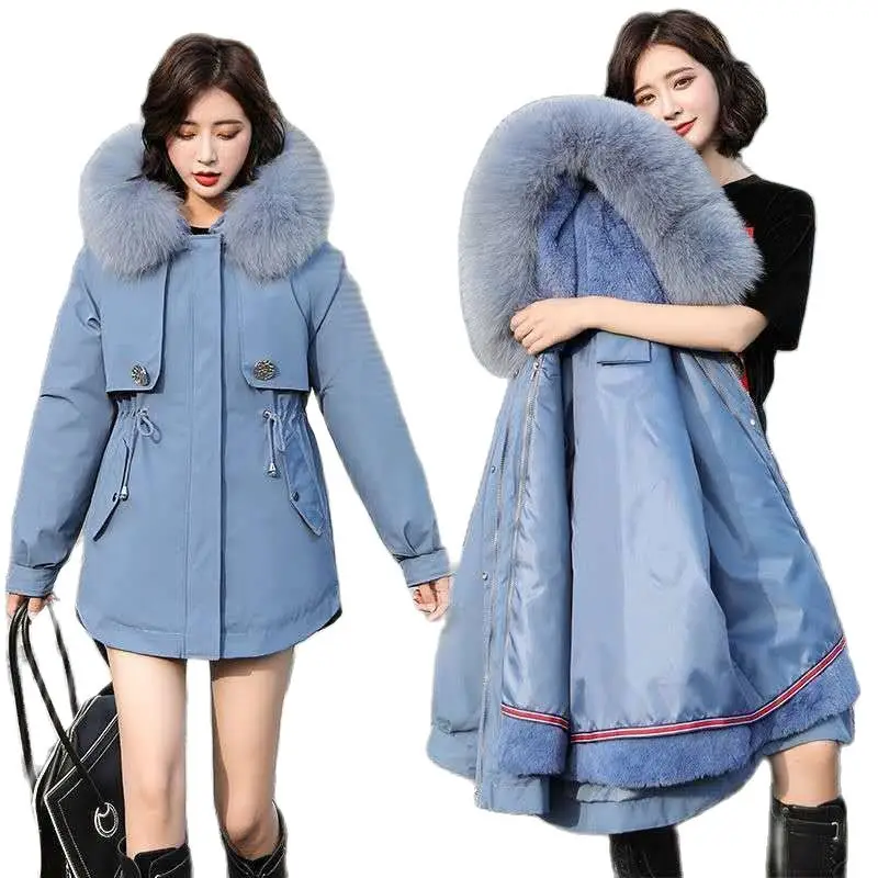 Miss Overcoat Parka New 2021Down Cotton Clothes Female Winter Big Fur Collar Loose Add Velvet Thicken Student Cotton Jacket
Miss Overcoat Parka New 2021Down Cotton Clothes Female Winter Big Fur Collar Loose Add Velvet Thicken Student Cotton Jacket