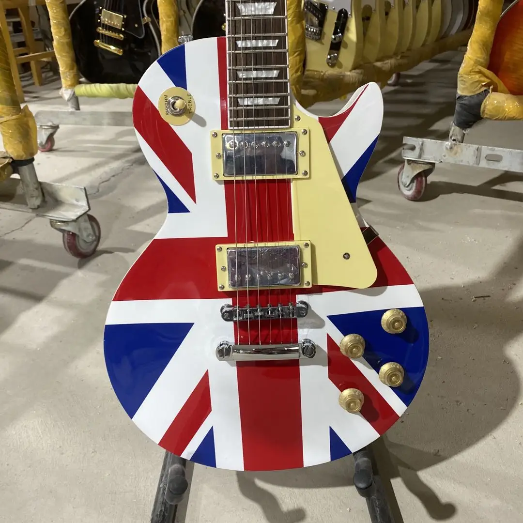 National Flag Top LP Electric Guitar Rosewood Fingerboard Mahogany Body Chrome Hardware High Quality Guitarar Free Shipping
National Flag Top LP Electric Guitar Rosewood Fingerboard Mahogany Body Chrome Hardware High Quality Guitarar Free Shipping