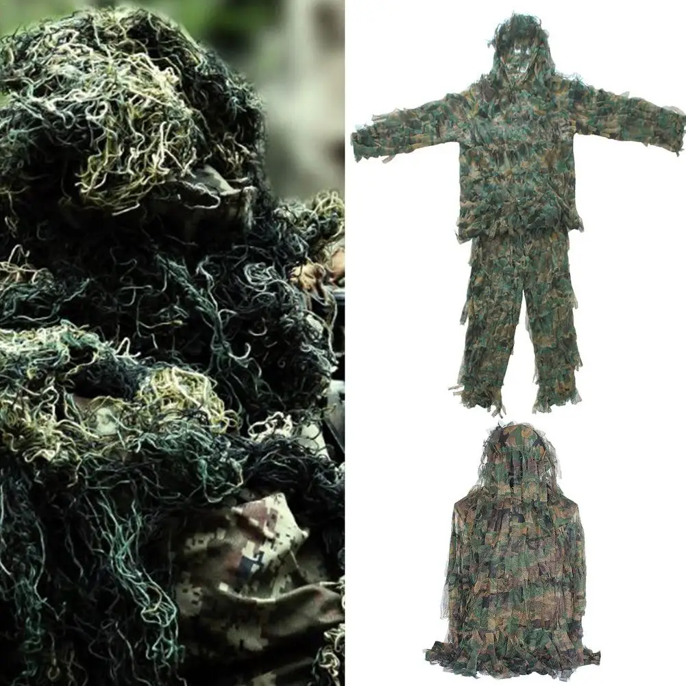 Камуфляжный костюм Ghillie, тактическая одежда для снайпера в лесу, камуфляжный костюм для охоты, пейнтбола, костюм Ghillie, Мужская охотничья одеж... 
Камуфляжный костюм Ghillie, тактическая одежда для снайпера в лесу, камуфляжный костюм для охоты, пейнтбола, костюм Ghillie, Мужская охотничья одеж...