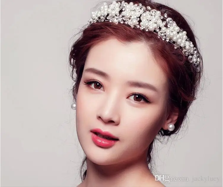 Korean Styles Wedding Dress Jewelry Accessories Shiny Pearl Diamond Bridal Hair Crown Tiara Headpiece Retail Free Shipping 
Korean Styles Wedding Dress Jewelry Accessories Shiny Pearl Diamond Bridal Hair Crown Tiara Headpiece Retail Free Shipping