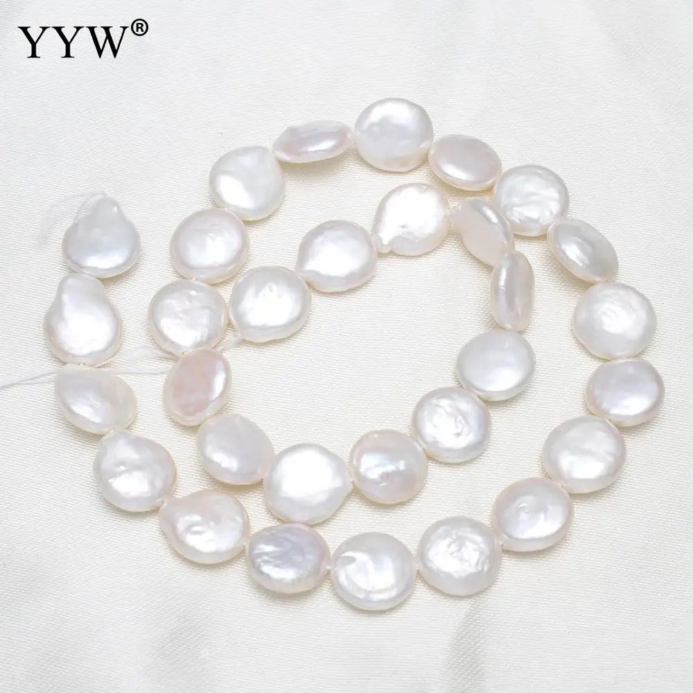 Cultured Freshwater Pearl Beads Button natural white 10-12mm Sold Per Approx 14.5 Inch Strand
Cultured Freshwater Pearl Beads Button natural white 10-12mm Sold Per Approx 14.5 Inch Strand