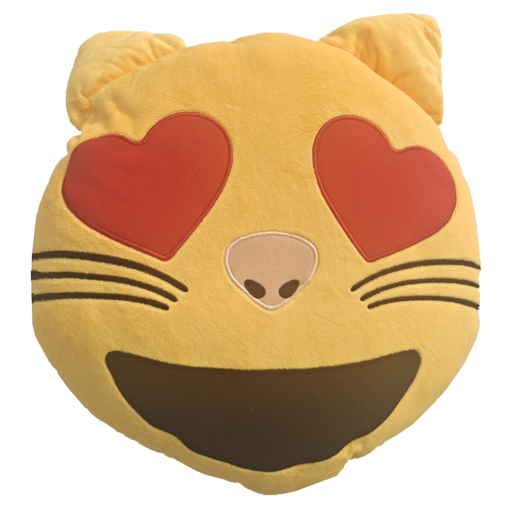 35cm Cute Cat Plush Toys Lovely Stuffed Animal Cushion Smile Cry Ear Sofa Pillow Kids Birthday Gift for Children Girl - купить по