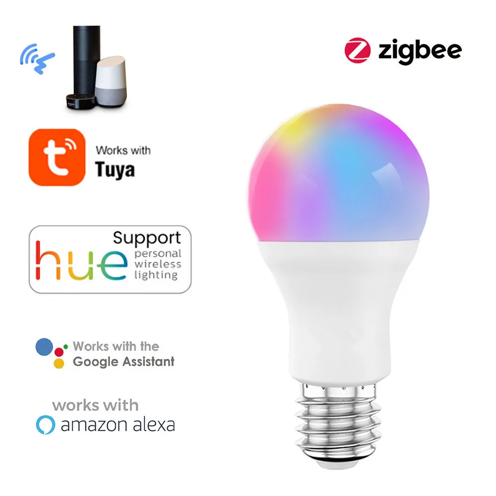 Zigbee Tuya Smart Led Bulb E27 Dimmable Wireless Control Google Home Alexa 220V WiFi Led Lamp 10W RGB and White Smart Bulb
Zigbee Tuya Smart Led Bulb E27 Dimmable Wireless Control Google Home Alexa 220V WiFi Led Lamp 10W RGB and White Smart Bulb