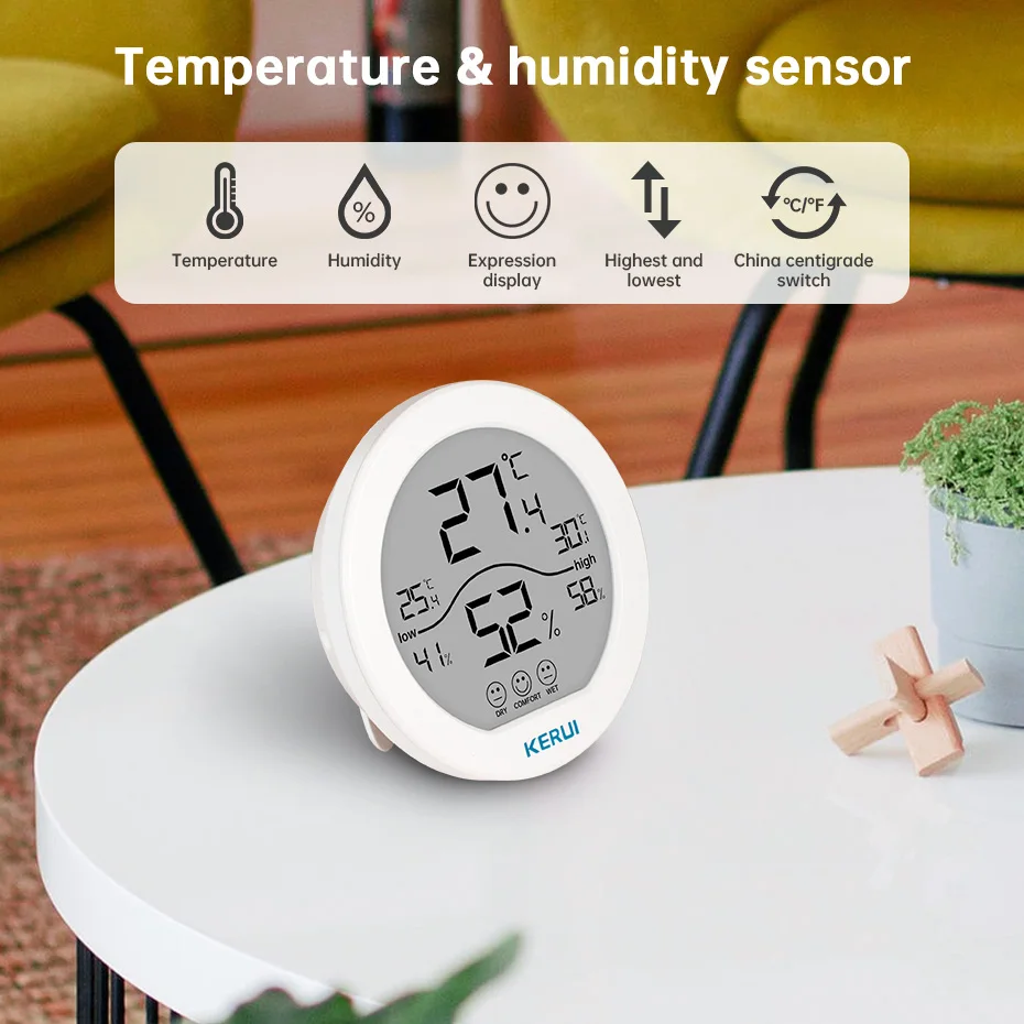 KERUI LCD электронный цифровой измеритель температуры и влажности термометр