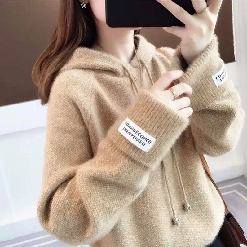 Womens Hooded Sweater Stretchy Comfortable To Wear Lightweight Knitted Pullover Feature Argyle Sweater
Womens Hooded Sweater Stretchy Comfortable To Wear Lightweight Knitted Pullover Feature Argyle Sweater