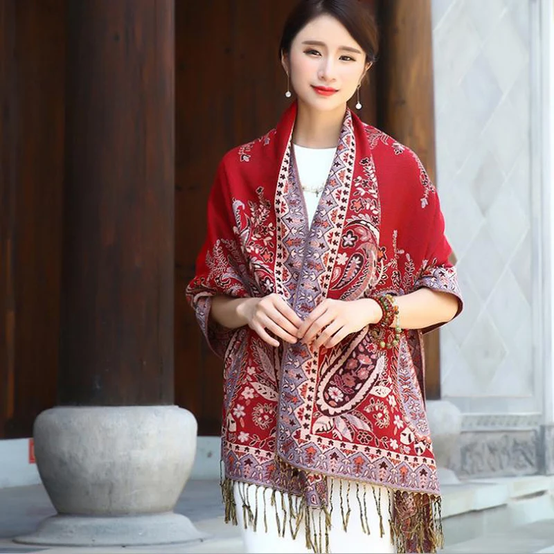 New Retro Shawl National Style Shawl Women Winter Tassels Long Scarf Female Pashmina Cashmere All-Match Scarves 180cmx70cm
New Retro Shawl National Style Shawl Women Winter Tassels Long Scarf Female Pashmina Cashmere All-Match Scarves 180cmx70cm