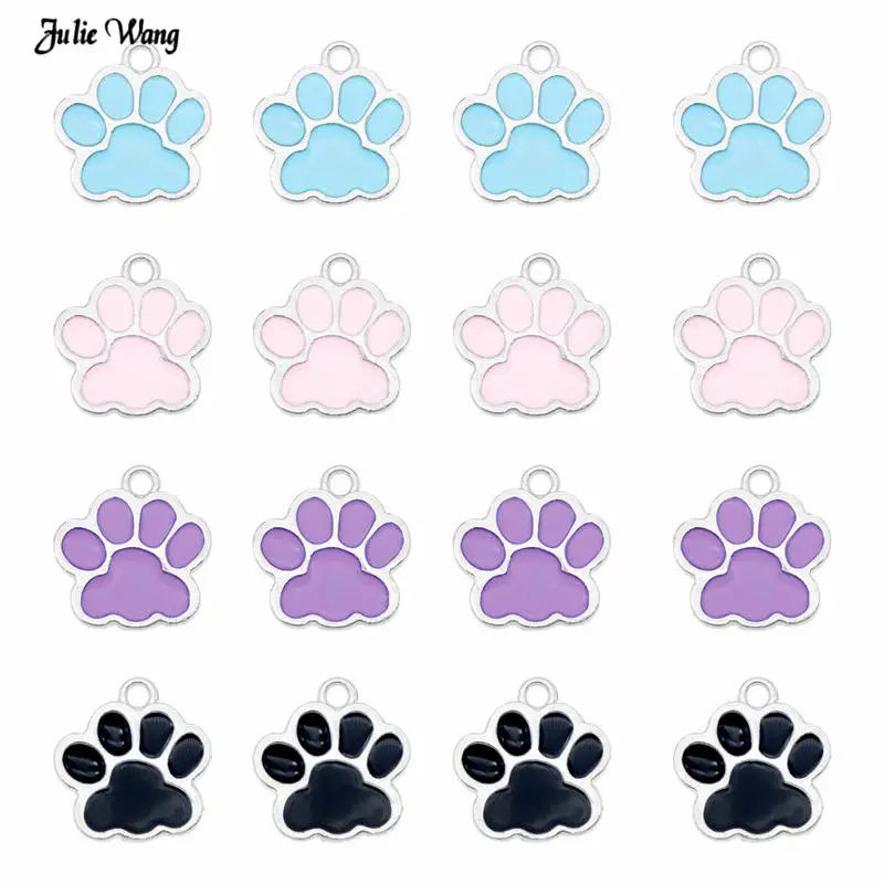 Эмалированный Шарм Julie Wang в виде медвежьей лапы и кота, серебристый цвет, для браслетов, сережек, Кулонов, ювелирных изделий, 8 шт. 
Эмалированный Шарм Julie Wang в виде медвежьей лапы и кота, серебристый цвет, для браслетов, сережек, Кулонов, ювелирных изделий, 8 шт.