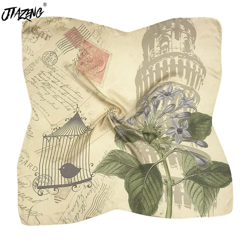 Spring Summer Square Silk Scarves Women 70*70cm Flower Paint Shawls And Wrap Hair Head Scarves Leaning Tower of Pisa Bandanna
Spring Summer Square Silk Scarves Women 70*70cm Flower Paint Shawls And Wrap Hair Head Scarves Leaning Tower of Pisa Bandanna
