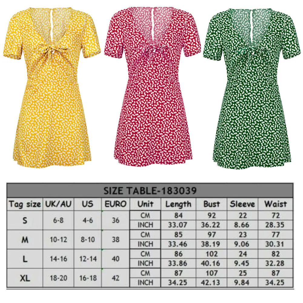 NEW Women Summer Casual Boho Short Sleeve Beach Dress Bandage Bodycon Evening Party Short Mini Sundress Green Red Yellow
NEW Women Summer Casual Boho Short Sleeve Beach Dress Bandage Bodycon Evening Party Short Mini Sundress Green Red Yellow