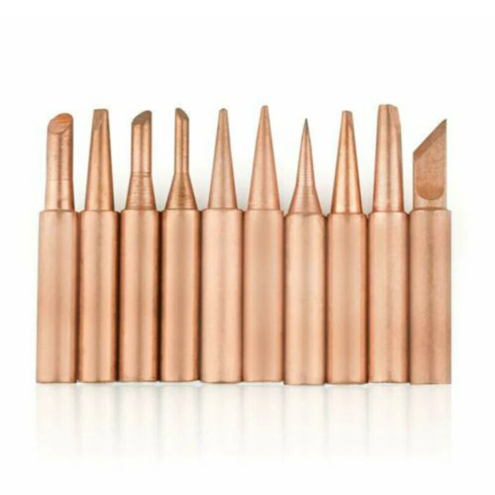 10pcs Soldering Iron Tips Soldering Station Tools Electric Welding Head Series Tools Pure Copper 900M-T Soldering Kit Set
10pcs Soldering Iron Tips Soldering Station Tools Electric Welding Head Series Tools Pure Copper 900M-T Soldering Kit Set