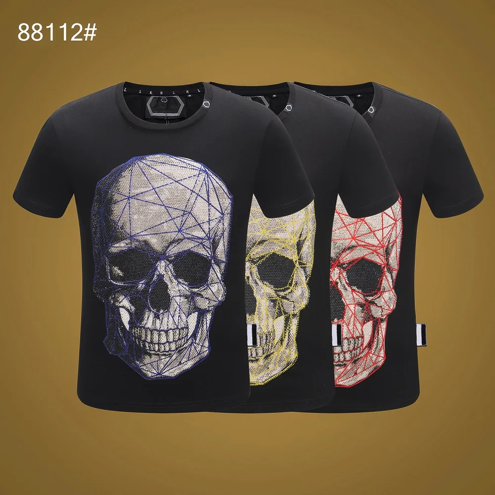Plein-Brand Summer Style Short-Sleeved Tees Rhinestones Skulls T Shirt Mens PP Tops Fashion Casual O-Neck Hight Quality Tshirt
Plein-Brand Summer Style Short-Sleeved Tees Rhinestones Skulls T Shirt Mens PP Tops Fashion Casual O-Neck Hight Quality Tshirt