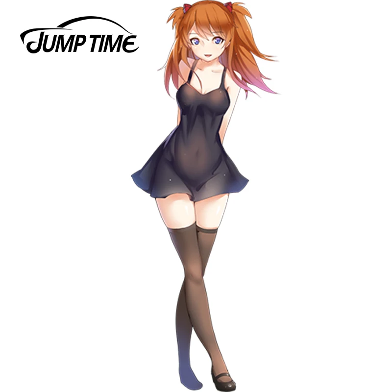 JumpTime 13 см x 5 см) сексуальные экокожа (аниме машины Стикеры Souryuu Аска Лэнгли из