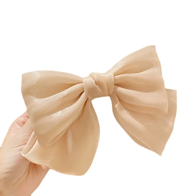 High Quatity Solid Color Big Bow Hairpins For Girl Popular Hair Clip For Women Sweet Two-layer Satin Hairgrip Hair Accessories
High Quatity Solid Color Big Bow Hairpins For Girl Popular Hair Clip For Women Sweet Two-layer Satin Hairgrip Hair Accessories