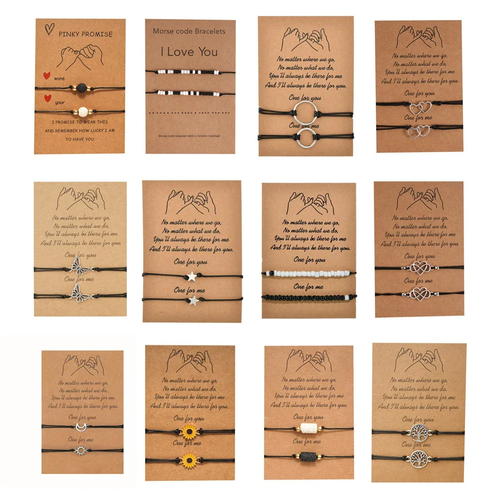Charmsmic 2Pcs/Set Double Heart Charm Bracelets For Women Hand Braided Adjustable Wax Rope Couple Jewelry Femme Wristband
Charmsmic 2Pcs/Set Double Heart Charm Bracelets For Women Hand Braided Adjustable Wax Rope Couple Jewelry Femme Wristband