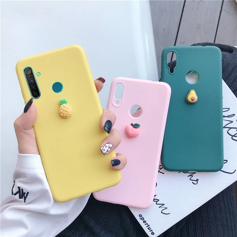 Милый 3D силиконовый чехол с фруктами для oppo realme xt x2 x lite q 3 5 pro c2 reno ace 2f 2 z 5g 10x zoom