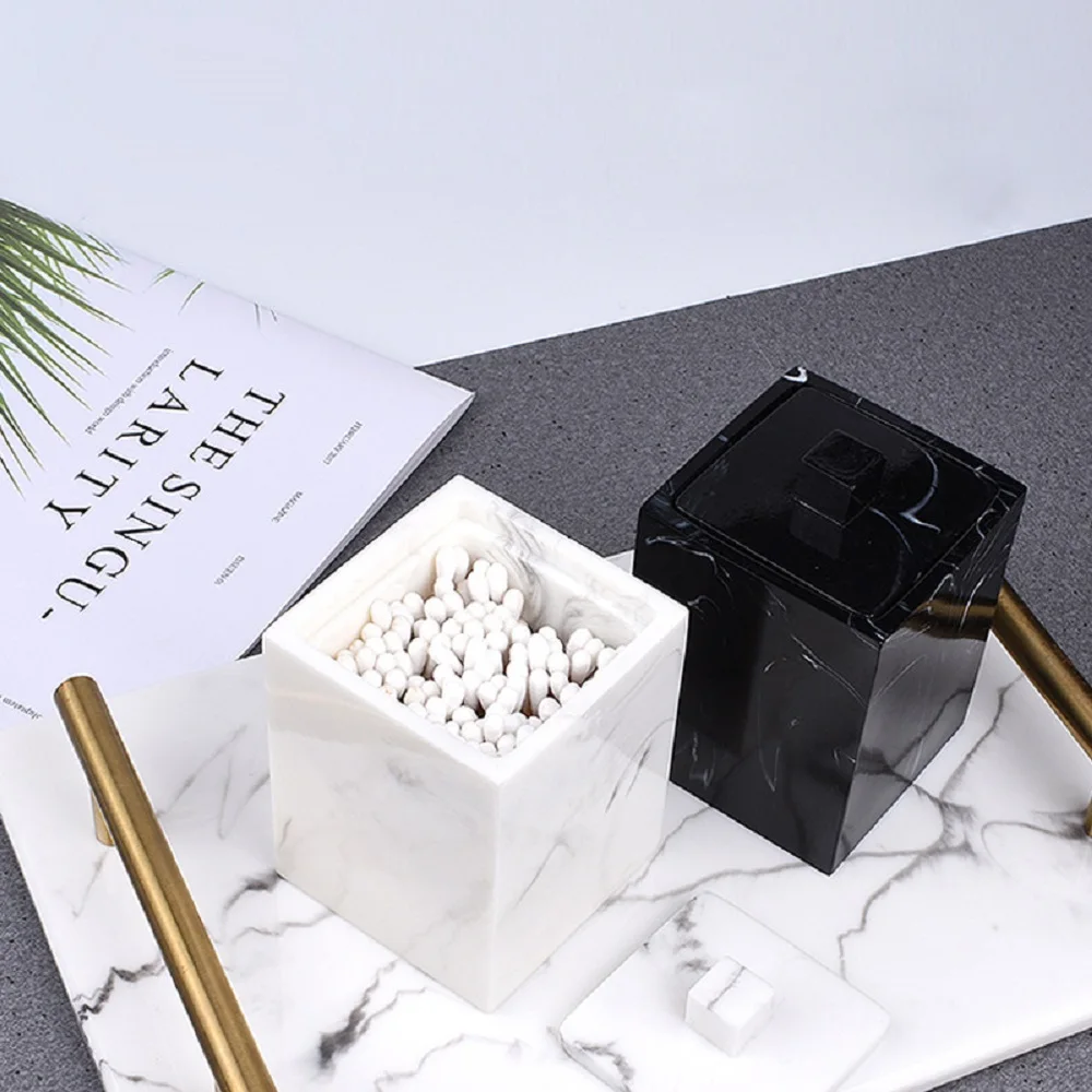 1pc Marble Grain Storage Box Cotton Swab Box Toothpick Holder Bathroom Cosmetic Organizer Desktop Decoration High Quality
1pc Marble Grain Storage Box Cotton Swab Box Toothpick Holder Bathroom Cosmetic Organizer Desktop Decoration High Quality