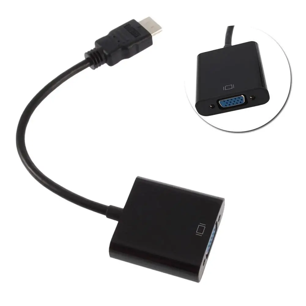 2017 Новый HDMI штекер для VGA RGB Женский видео конвертер адаптер кабель 1080P HDTV монитор