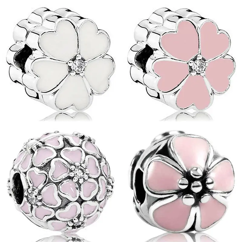 Оригинальный Женский Серебряный Очаровательный браслет с зажимом в виде цветка вишни с эмалью подходит для популярных ювелирных изделий д... 
Оригинальный Женский Серебряный Очаровательный браслет с зажимом в виде цветка вишни с эмалью подходит для популярных ювелирных изделий д...