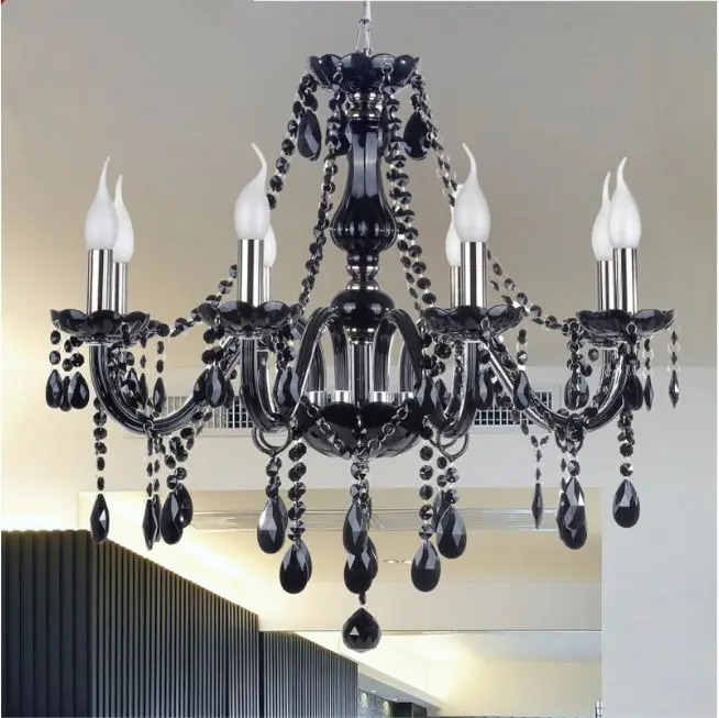 New modern black crystal chandelier lighting living room bedroom interior light K9 crystal lampshade lustres de teto ceiling cha
New modern black crystal chandelier lighting living room bedroom interior light K9 crystal lampshade lustres de teto ceiling cha