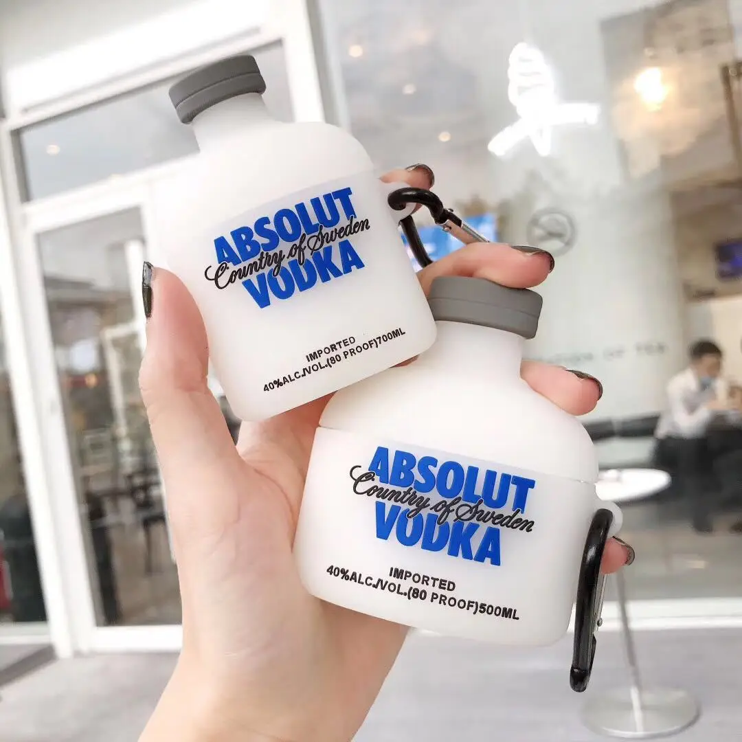 3D Vodka Wine bottle Cute Headphone Earphone silicone case for Apple airpods 1/2 Wireless Headset cover for airpods pro 3 shell
3D Vodka Wine bottle Cute Headphone Earphone silicone case for Apple airpods 1/2 Wireless Headset cover for airpods pro 3 shell