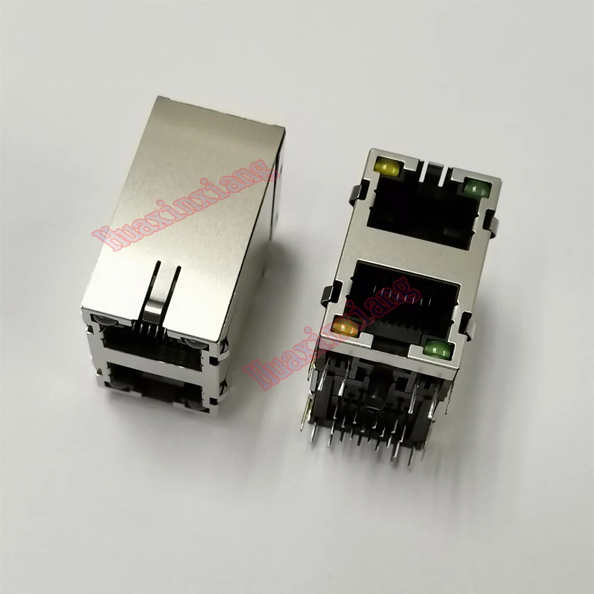 10PCS/Lot Two Ports RJ45 8P8C Female Jack/Socket Connector Up-Down Conjoined Steel Shield Network Modular With LED/Shrapnel
10PCS/Lot Two Ports RJ45 8P8C Female Jack/Socket Connector Up-Down Conjoined Steel Shield Network Modular With LED/Shrapnel