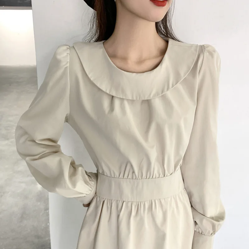 Women Dress 2021 Spring Autumn Japanese Sweet Cute Temperament Girl Round Neck Long-Sleeve Age-Reducing Vestidos Slim Waist Robe
Women Dress 2021 Spring Autumn Japanese Sweet Cute Temperament Girl Round Neck Long-Sleeve Age-Reducing Vestidos Slim Waist Robe