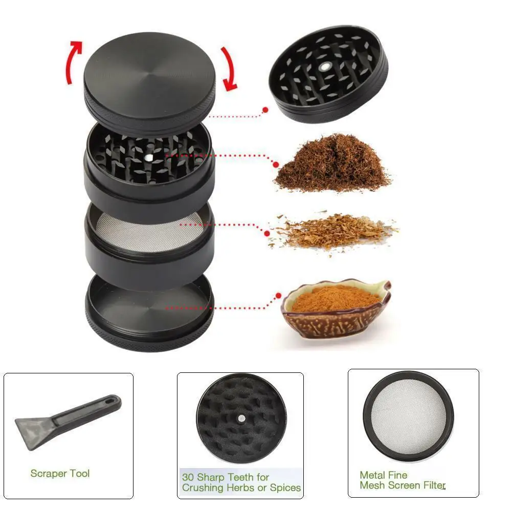 40mm Grinder 4 Layers Zinc Alloy Hand Crank Herb Mill Crusher Tobacco / Herb / Spice Grinder Grinder
40mm Grinder 4 Layers Zinc Alloy Hand Crank Herb Mill Crusher Tobacco / Herb / Spice Grinder Grinder
