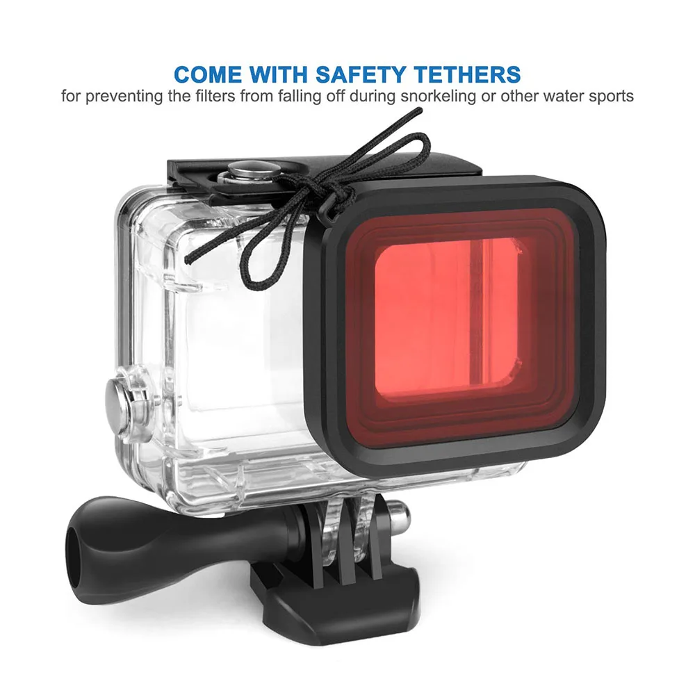 Комплект фильтров для корпуса GoPro Hero 7/6/5 Black/(2018) водонепроницаемый защитный чехол