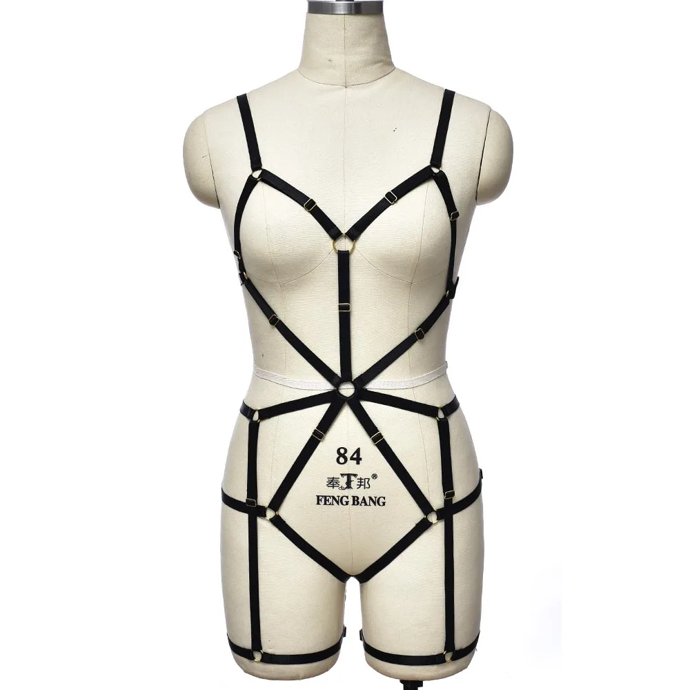 Hollow Bondage Full Bodysuit Body Harness Cage Goth Strap Adjustable Pole Dance Stockings Garter Belt Sexy Bra Harness Lingerie 
Hollow Bondage Full Bodysuit Body Harness Cage Goth Strap Adjustable Pole Dance Stockings Garter Belt Sexy Bra Harness Lingerie
