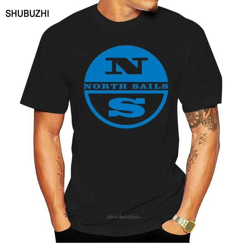 Забавная Мужская футболка белая черная с логотипом North Sails новая модная мужская