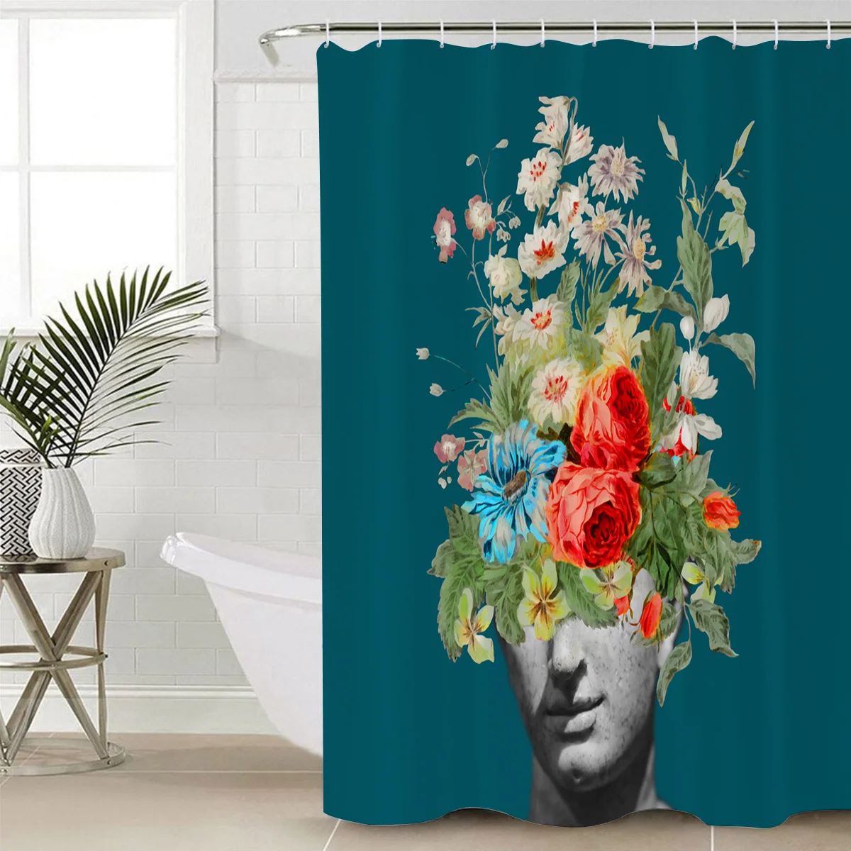 Statue And Flower Shower Curtain Waterproof Polyester Fabric Bath Curtain Bathroom Decor
Statue And Flower Shower Curtain Waterproof Polyester Fabric Bath Curtain Bathroom Decor