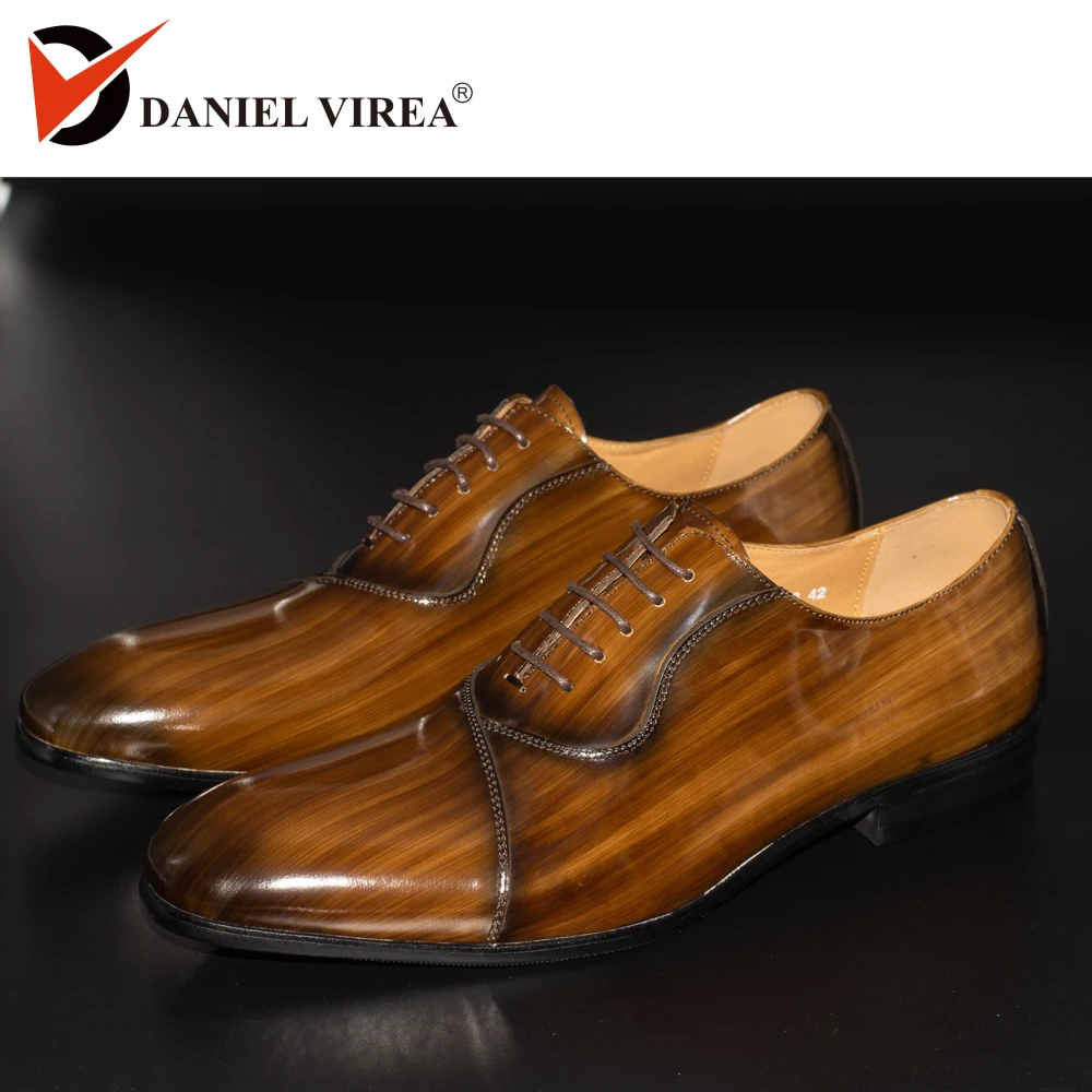 Men Dress Wedding Shoes Italy Design Formal Mixed Brown Color Luxury Style High Quality Patent Leather Oxford Man Casual Shoe
Men Dress Wedding Shoes Italy Design Formal Mixed Brown Color Luxury Style High Quality Patent Leather Oxford Man Casual Shoe