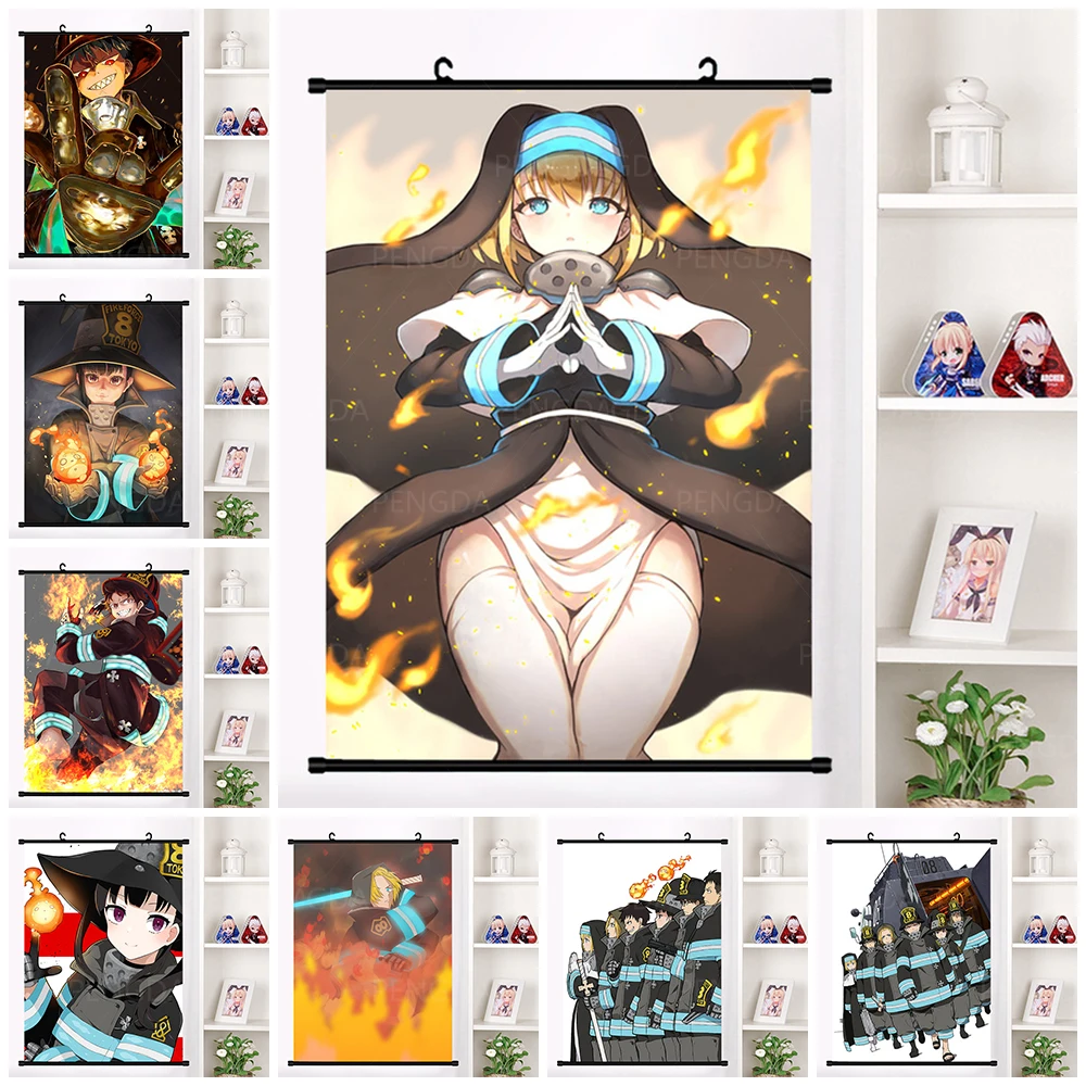 Japanese Cartoon Fire Force Wall Picture Canvas Anime Characters Painting Plastic Hanging Scrolls HD Print Art Poster Decor Home
Japanese Cartoon Fire Force Wall Picture Canvas Anime Characters Painting Plastic Hanging Scrolls HD Print Art Poster Decor Home