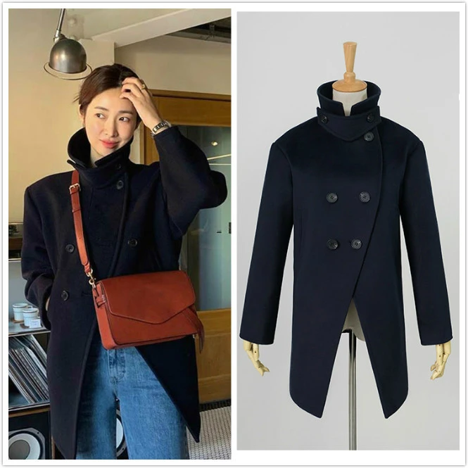 Kpop Korean Celebrity New Fashion Women Double Breasted Woolen Trench Female Streetwear Jackets Long-sleeved Solid Windbreaker
Kpop Korean Celebrity New Fashion Women Double Breasted Woolen Trench Female Streetwear Jackets Long-sleeved Solid Windbreaker