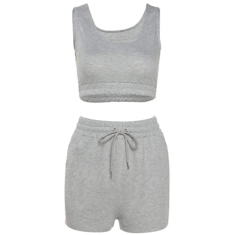 M2EA Women Solid Sportswear 2pcs Sleeveless Crop Top Drawstring Shorts set Tracksuit
M2EA Women Solid Sportswear 2pcs Sleeveless Crop Top Drawstring Shorts set Tracksuit