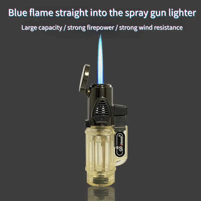 DINO new spray gun transparent straight into the windproof outdoor barbecue high temperature metal lighter torch lighter cool
DINO new spray gun transparent straight into the windproof outdoor barbecue high temperature metal lighter torch lighter cool