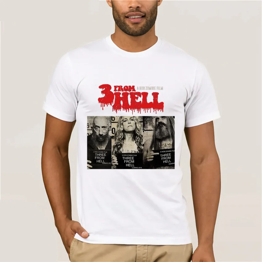 Классическая Повседневная мужская футболка с рисунком из фильма Three From Hell Friends, хлопковые футболки с круглым вырезом, футболки в стиле Харад...
Классическая Повседневная мужская футболка с рисунком из фильма Three From Hell Friends, хлопковые футболки с круглым вырезом, футболки в стиле Харад...