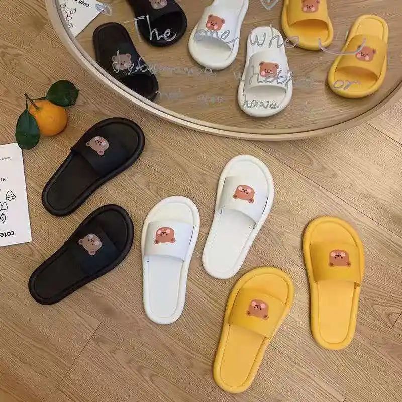 2021 Women Cartoon Slippers Lovely Cute Bear Summer Bear Slides Outdoor Beach Slippers Soft Solid Casual Wear Home Non-slip Shoe
2021 Women Cartoon Slippers Lovely Cute Bear Summer Bear Slides Outdoor Beach Slippers Soft Solid Casual Wear Home Non-slip Shoe