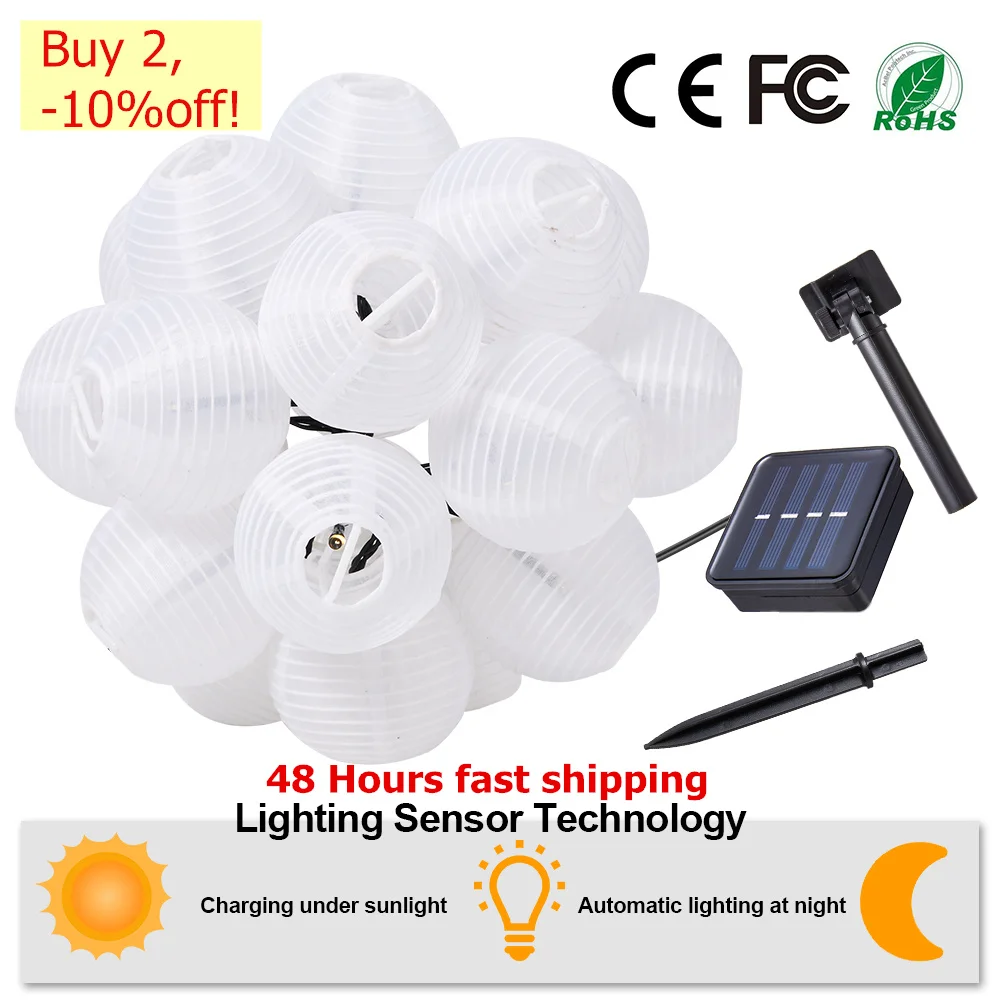 Solar Led Light Outdoor Lantern Solar String Lights Street Garland LED Solar Lamp For Wedding Lantern Garden Decoration
Solar Led Light Outdoor Lantern Solar String Lights Street Garland LED Solar Lamp For Wedding Lantern Garden Decoration