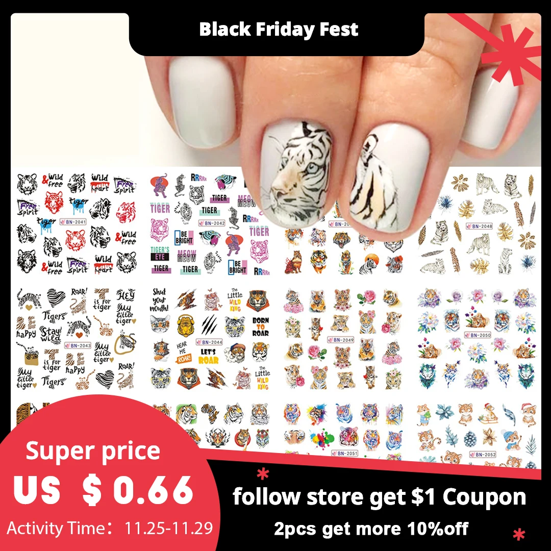Tiger Symbol 2022 New Year Stickers for Nails Animal Line Art Water Decals Cartoon Valentine Sliders Nail Decor LABN2041-2052
Tiger Symbol 2022 New Year Stickers for Nails Animal Line Art Water Decals Cartoon Valentine Sliders Nail Decor LABN2041-2052
