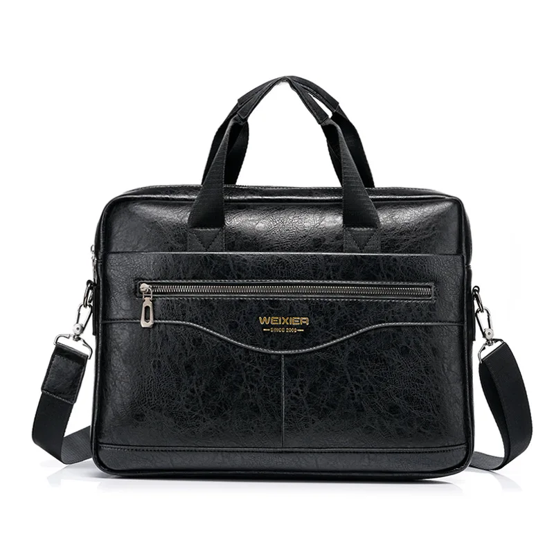 

New Fashion Men's Handbag Horizontal Men's Business Trip Briefcase Large Capacity Shoulder Crossbody Computer Bag
