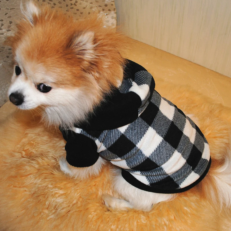 5Colors XS-XL Lattice Print Comfortable Polar Fleece Dog Sweater With Hood Cute Autumn Winter Warm Teddy Cat Pet Clothes
5Colors XS-XL Lattice Print Comfortable Polar Fleece Dog Sweater With Hood Cute Autumn Winter Warm Teddy Cat Pet Clothes