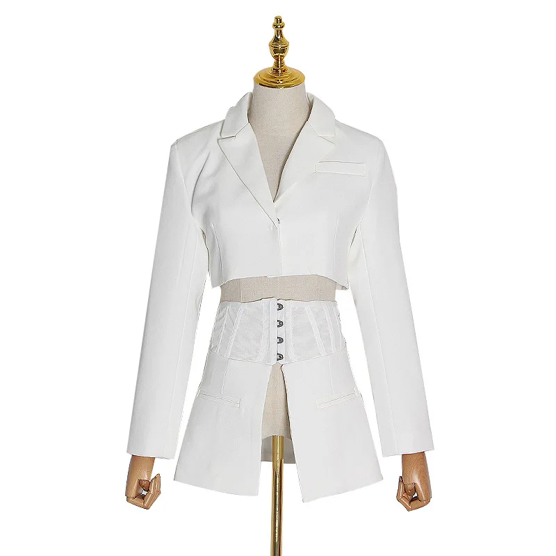 DEAT 2021 new spring notched collar full sleeves high waist hollow out two pieces sexy short jacket and skirt set fashion WO6610
DEAT 2021 new spring notched collar full sleeves high waist hollow out two pieces sexy short jacket and skirt set fashion WO6610