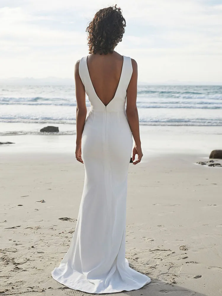 Hi Shy Bride New simple wedding dress backless sleeveless design chiffon lace bride dresses princess dress plus size tailor-made
Hi Shy Bride New simple wedding dress backless sleeveless design chiffon lace bride dresses princess dress plus size tailor-made