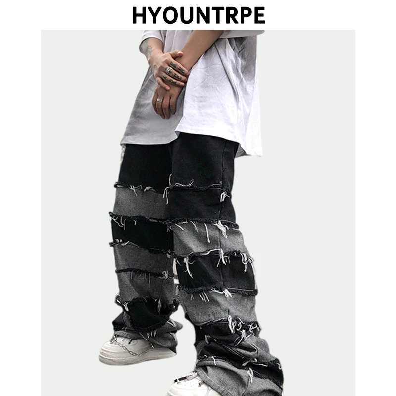 Mens High Street Loose Denim Jeans New Casual Patchwork Ripped Straight Zipper Jeans Hip Hop Streetwear Casual Wide Legs Joggers
Mens High Street Loose Denim Jeans New Casual Patchwork Ripped Straight Zipper Jeans Hip Hop Streetwear Casual Wide Legs Joggers